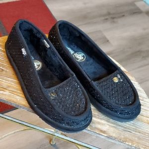 Black Sparkly Slippers